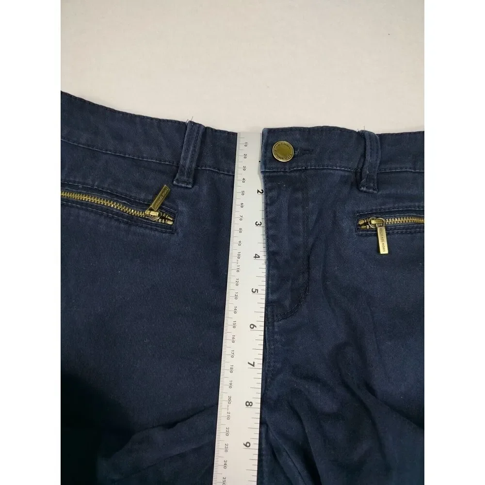 Michael Kors Women's Pants Black‎ Skinny Slim Ankle Bikercore Bikelife Edgy Punk